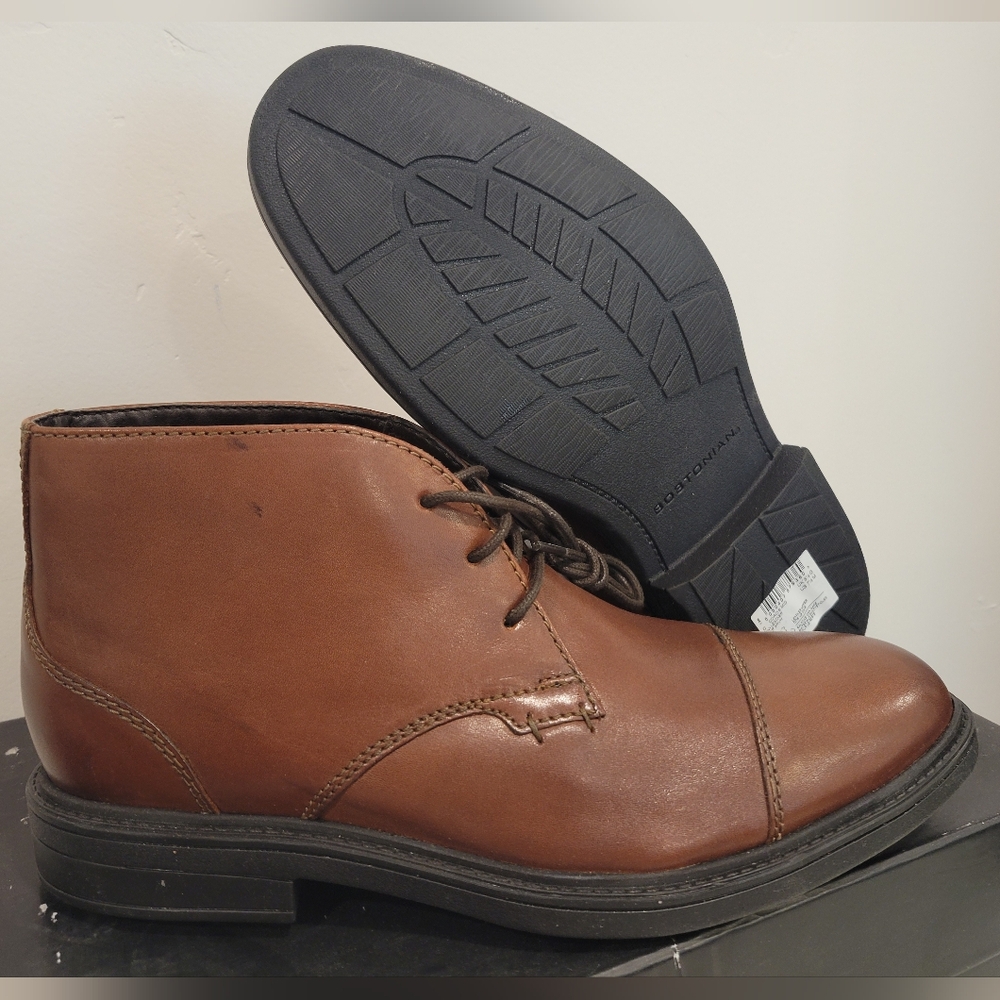 Clarks Bostonian Mens Cordis Mid Tan Leather Dress shoe 261 27619 US size 7.5